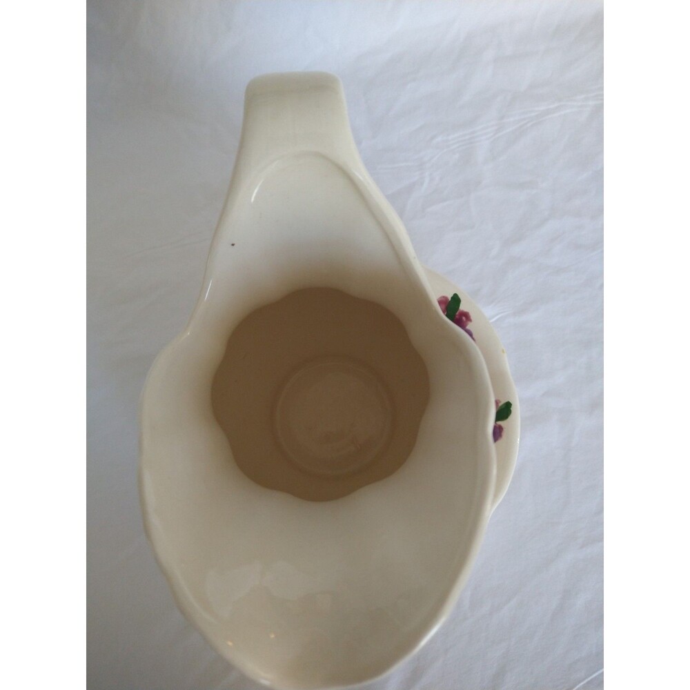 Small Hand Painted Signed Floral Pitcher and Bowl Set 1976 Violets Collectable - Picture 3 of 16